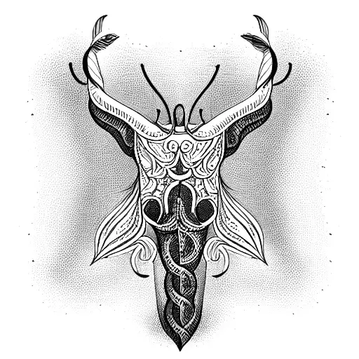 italian horn tattoo drawing