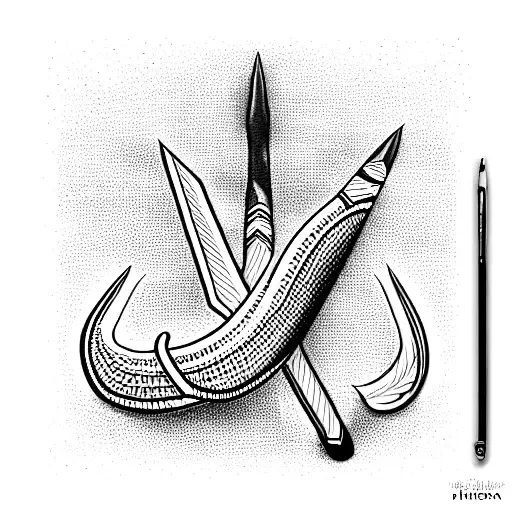 italian horn tattoo drawing