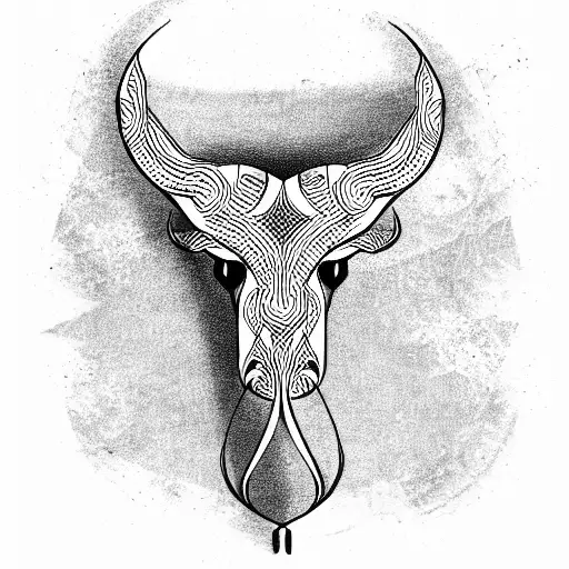 italian horn tattoo drawing