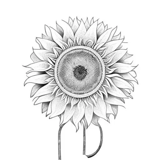 Tribal "Sunflower" Tattoo Idea BlackInk