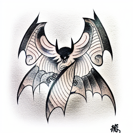 Japanese "Bat" Tattoo Idea BlackInk