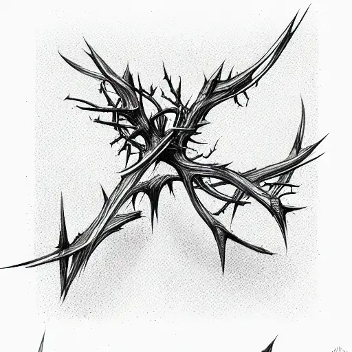 Sketch "Thorn Vine" Tattoo Idea BlackInk