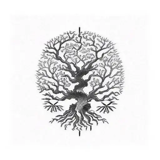 Japanese "Tree Of Life" Tattoo Idea BlackInk